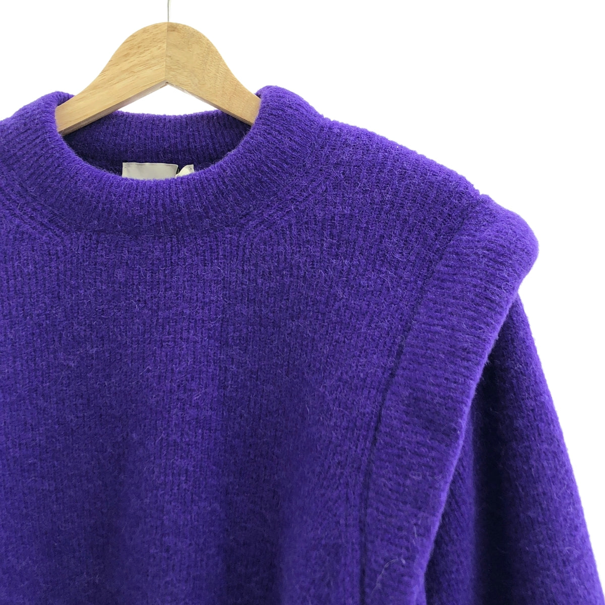 【新品】ROHE | BLAKEY 羊駝毛混紡蓬鬆肩部針織衫 | 40碼 | 藍色 | 女款