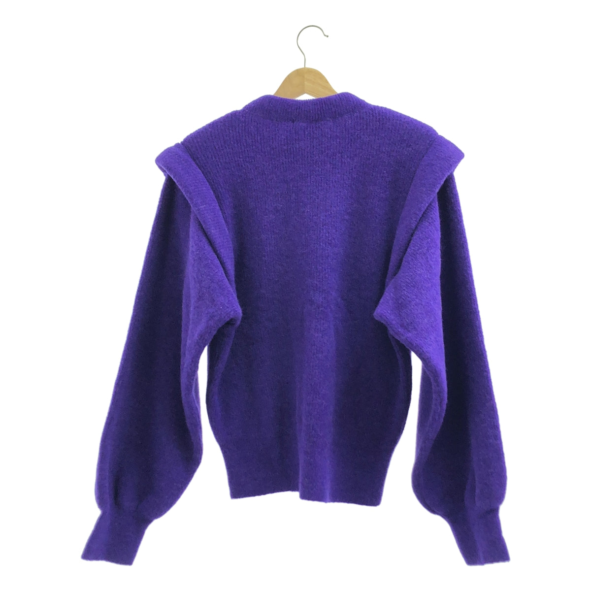 【新品】ROHE | BLAKEY 羊駝毛混紡蓬鬆肩部針織衫 | 40碼 | 藍色 | 女款