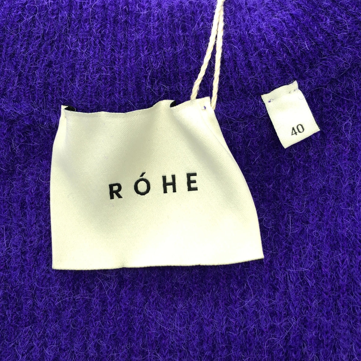 【新品】ROHE | BLAKEY 羊駝毛混紡蓬鬆肩部針織衫 | 40碼 | 藍色 | 女款