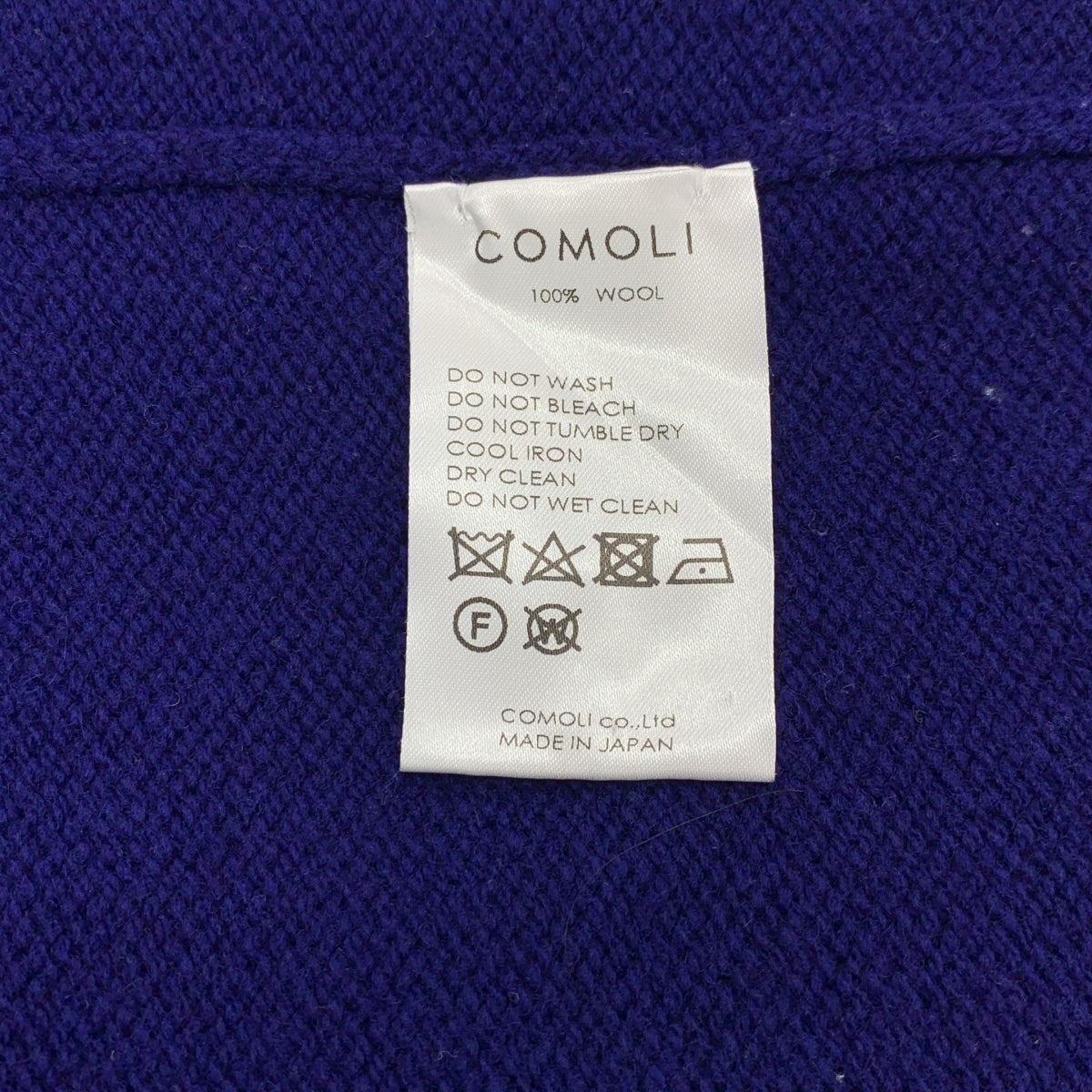 COMOLI | 羊毛甘地領毛衣 | F | 男款
