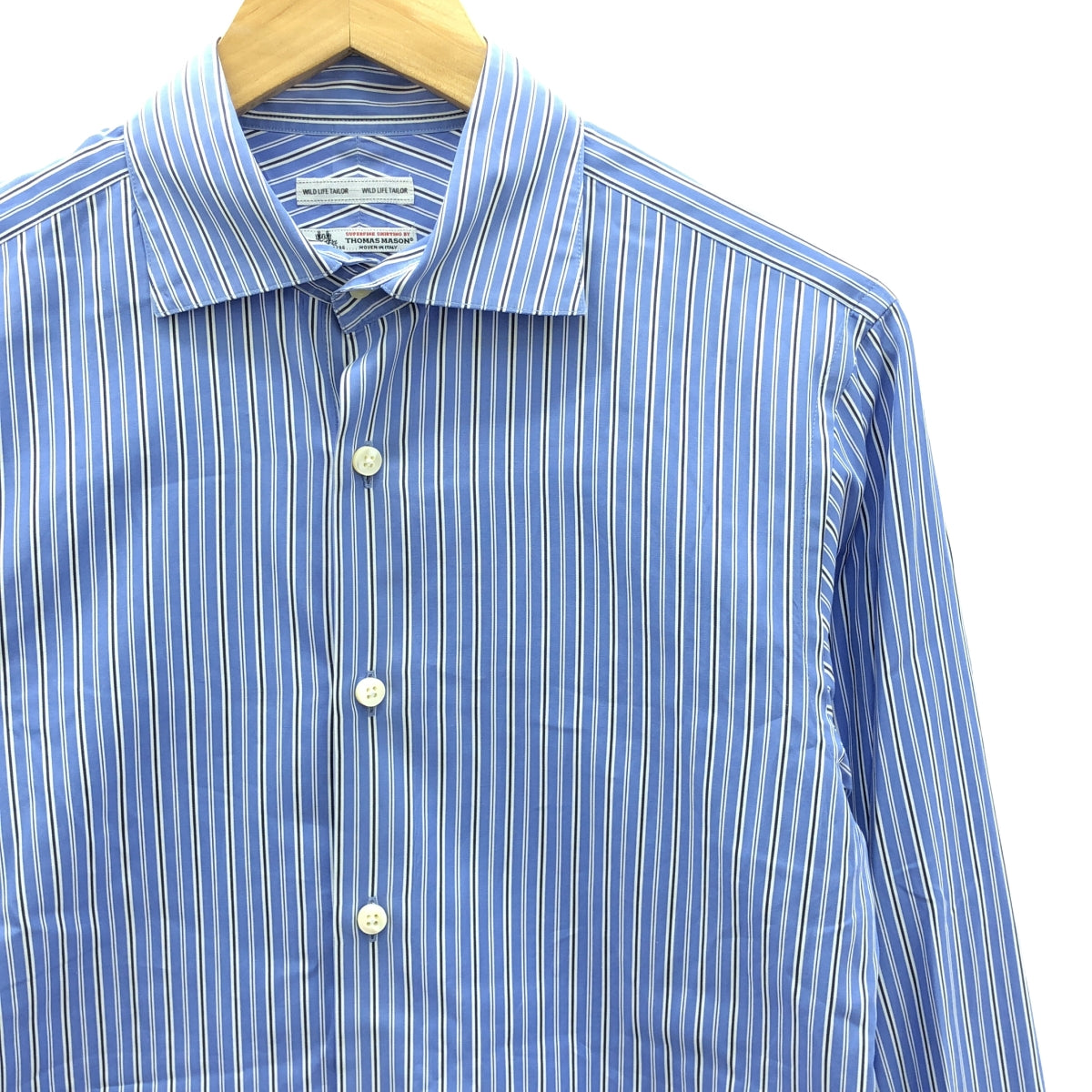 WILD LIFE TAILOR | THOMAS MASON Striped Shirt | M | Blue | Men's