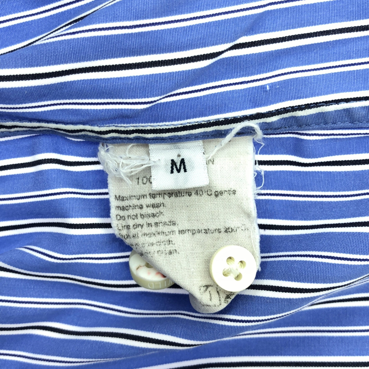 WILD LIFE TAILOR | THOMAS MASON Striped Shirt | M | Blue | Men's