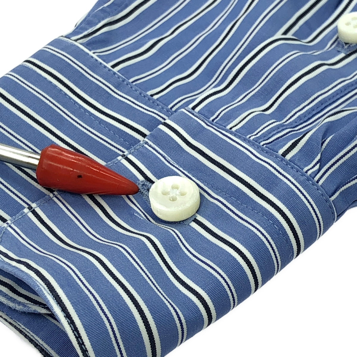 WILD LIFE TAILOR | THOMAS MASON Striped Shirt | M | Blue | Men's