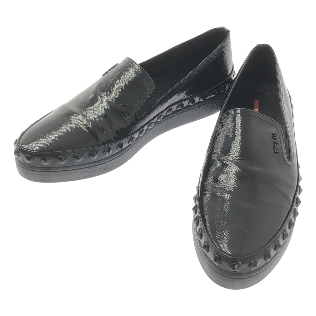 PRADA SPORT / 프라다 스포츠 | 스터드 로고 포인티드 투 슬리폰 신발 | 38 | 여성