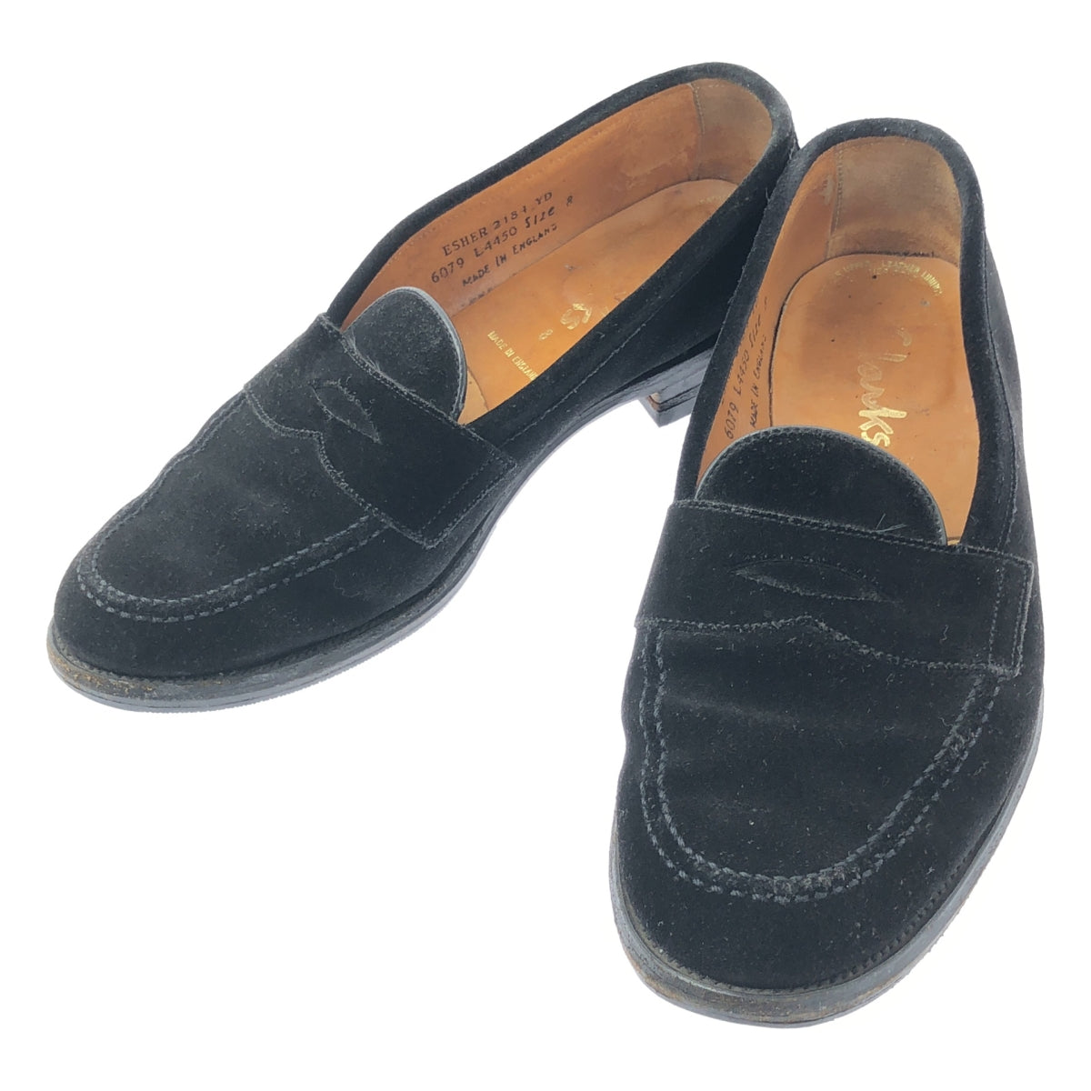 clarks / クラークス | スエード コインローファー イングランド製 | 8 | ブラック | メンズ