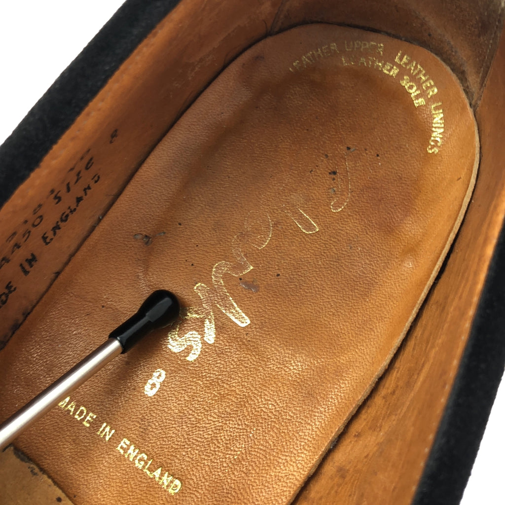 Clarks | 絨面革便士樂福鞋，英國製造 | 尺寸 8 | 黑色 | 男款