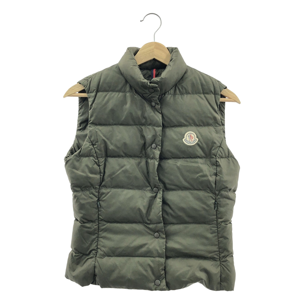 MONCLER / モンクレール | GHANA ガーナ / ナイロン ダウンベスト | 0 | オリーブ | レディース