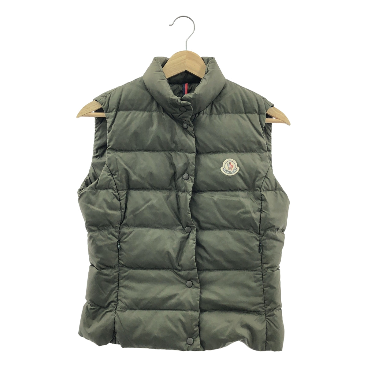 MONCLER / モンクレール | GHANA ガーナ / ナイロン ダウンベスト | 0 | オリーブ | レディース