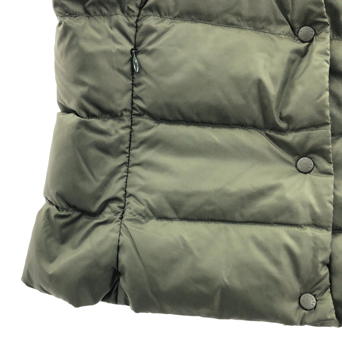 MONCLER / モンクレール | GHANA ガーナ / ナイロン ダウンベスト | 0 | オリーブ | レディース