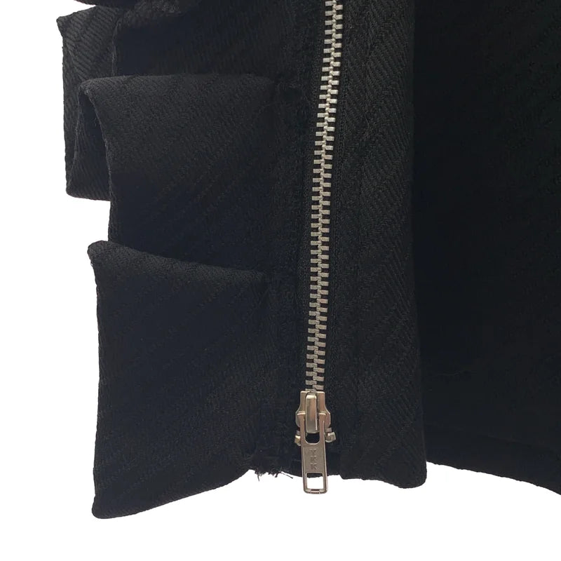COMME des GARCONS HOMME PLUS / コムデギャルソンオムプリュス | 2025SS | ジャガード サイドジップ フリル ハーフパンツ | M | メンズ
