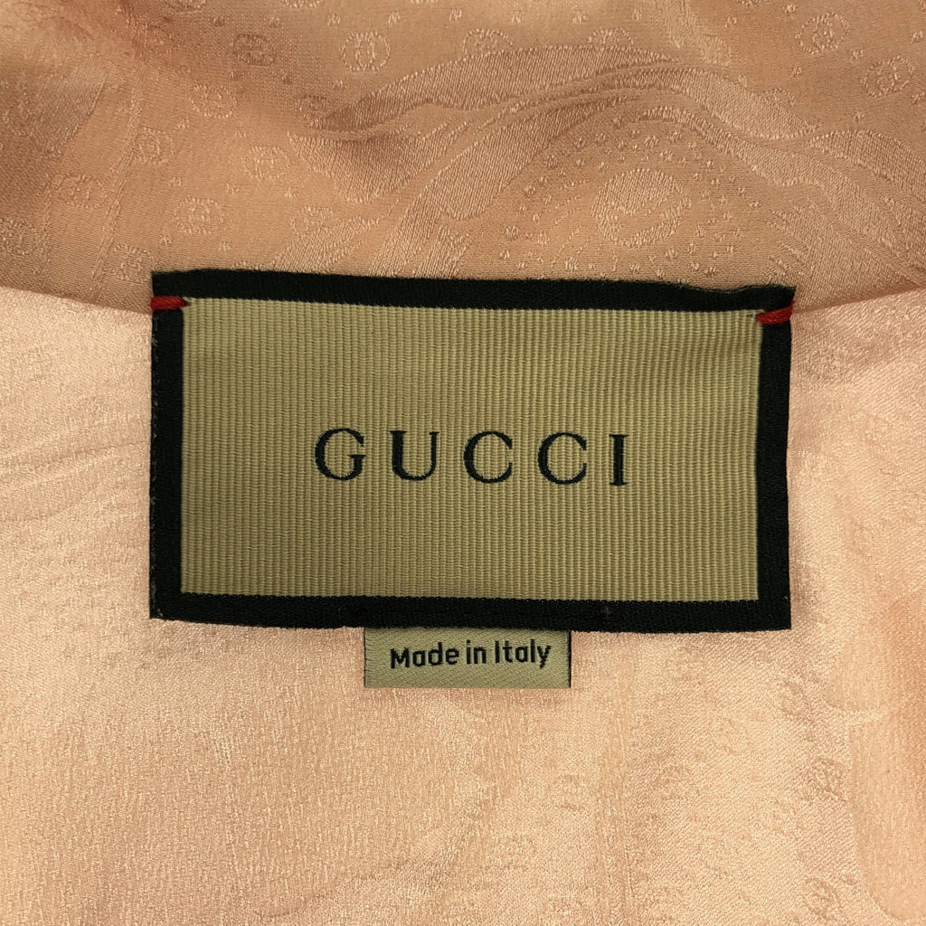 GUCCI | 100% 絲質 | 絲質提花開領襯衫 | 36 碼 | 女款