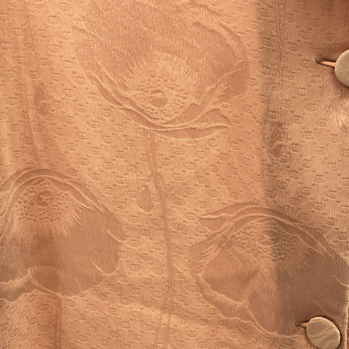 【美品】  GUCCI / グッチ | silk 100％ / シルク ジャガード オープンカラー シャツ ブラウス | 36 | ピンク | レディース