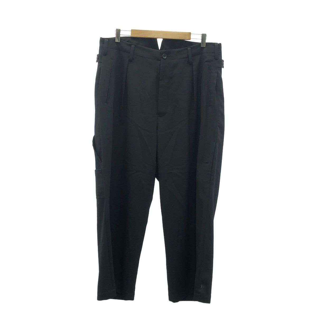 YOHJI YAMAMOTO POUR HOMME / 요우지야마모토풀 옴므 | 2022AW | WOOL GABARDINE WIDE PAINTER PANTS 울 개버진 와이드 페인터 서스펜더 팬츠 | 2 | 남성