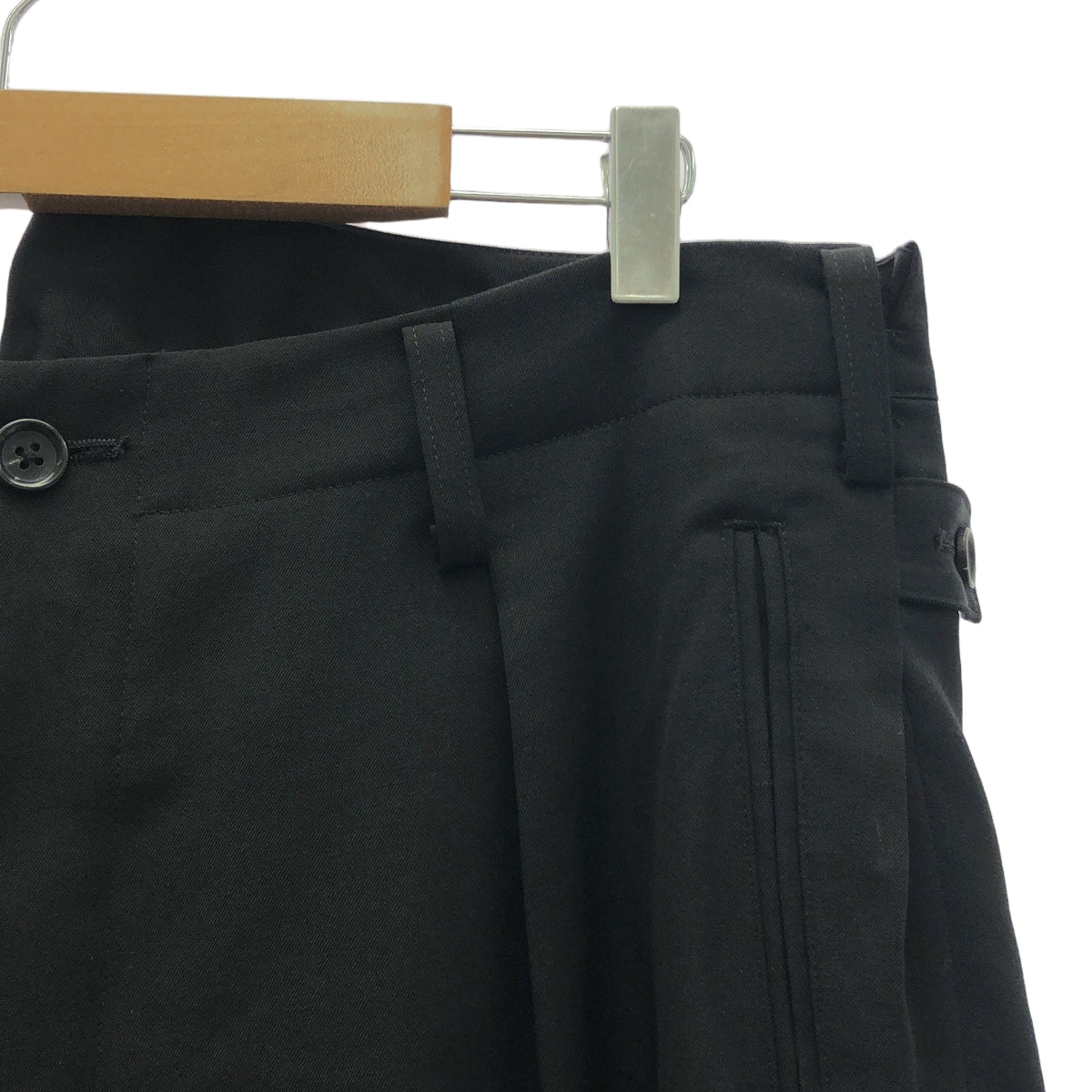YOHJI YAMAMOTO POUR HOMME / 요우지야마모토풀 옴므 | 2022AW | WOOL GABARDINE WIDE PAINTER PANTS 울 개버진 와이드 페인터 서스펜더 팬츠 | 2 | 남성