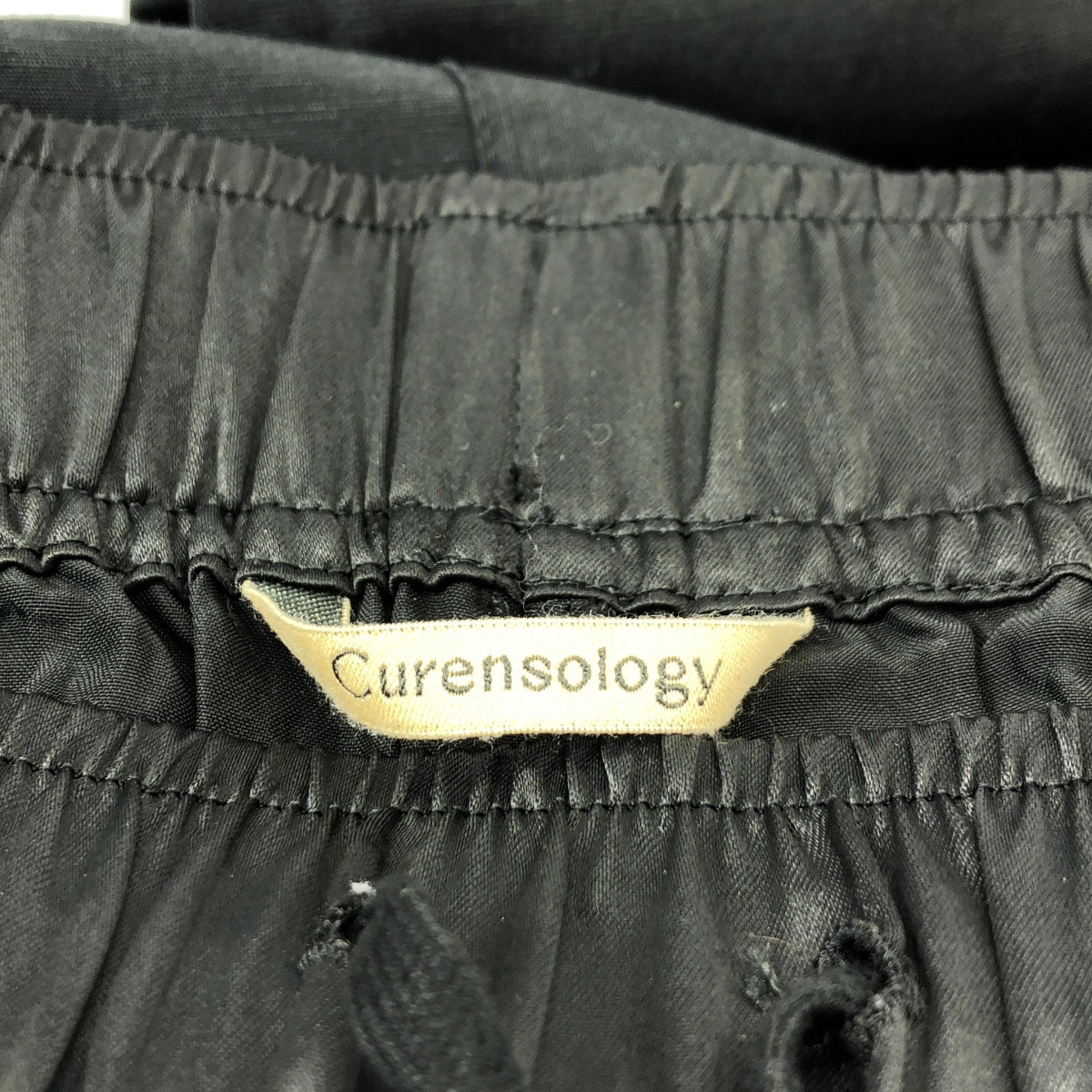 Curensology / カレンソロジー | 2025SS | コットン リネン ダブル ウエストパンツ | 38 | ブラック | レディース