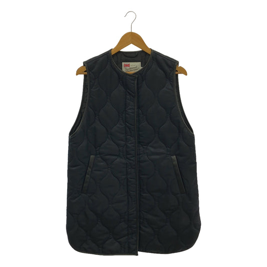 Traditional Weatherwear | HAWICK Long Quilted Down Vest | Size 34 | Navy | Women's