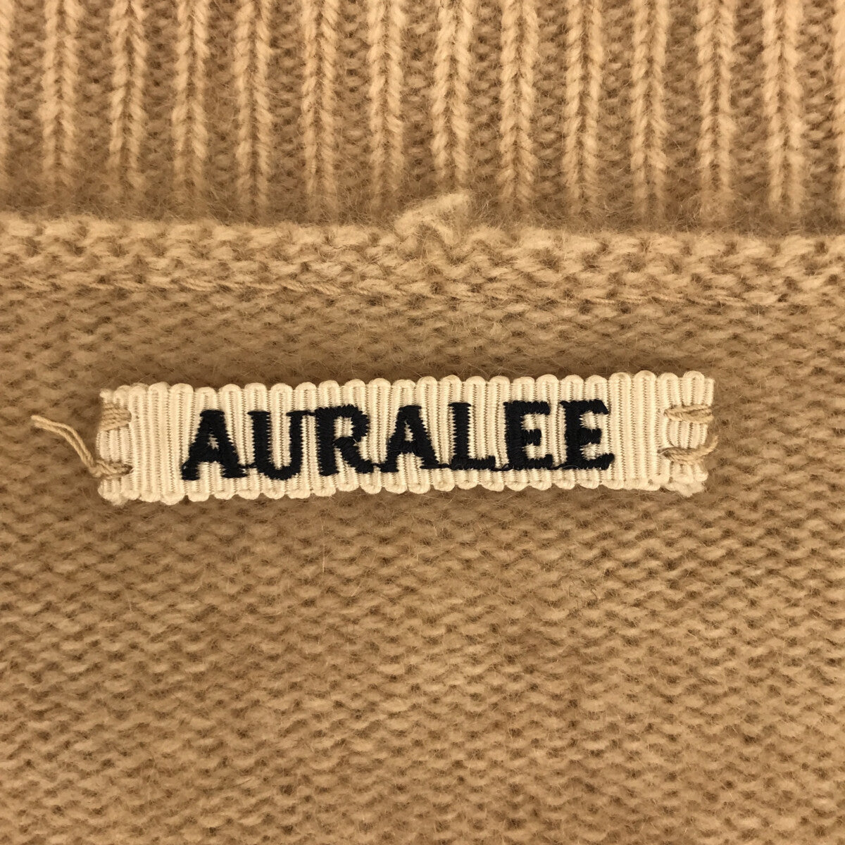 AURALEE | Baby Cashmere Turtleneck Pullover Knit | 1 | Beige | Women's