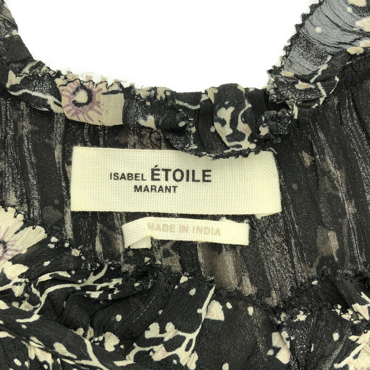 ISABEL MARANT ETOILE / 이사벨 마란에트월 | 2020SS | 레이온 총무늬 볼륨 원피스 / 안감 포함 | 38 |