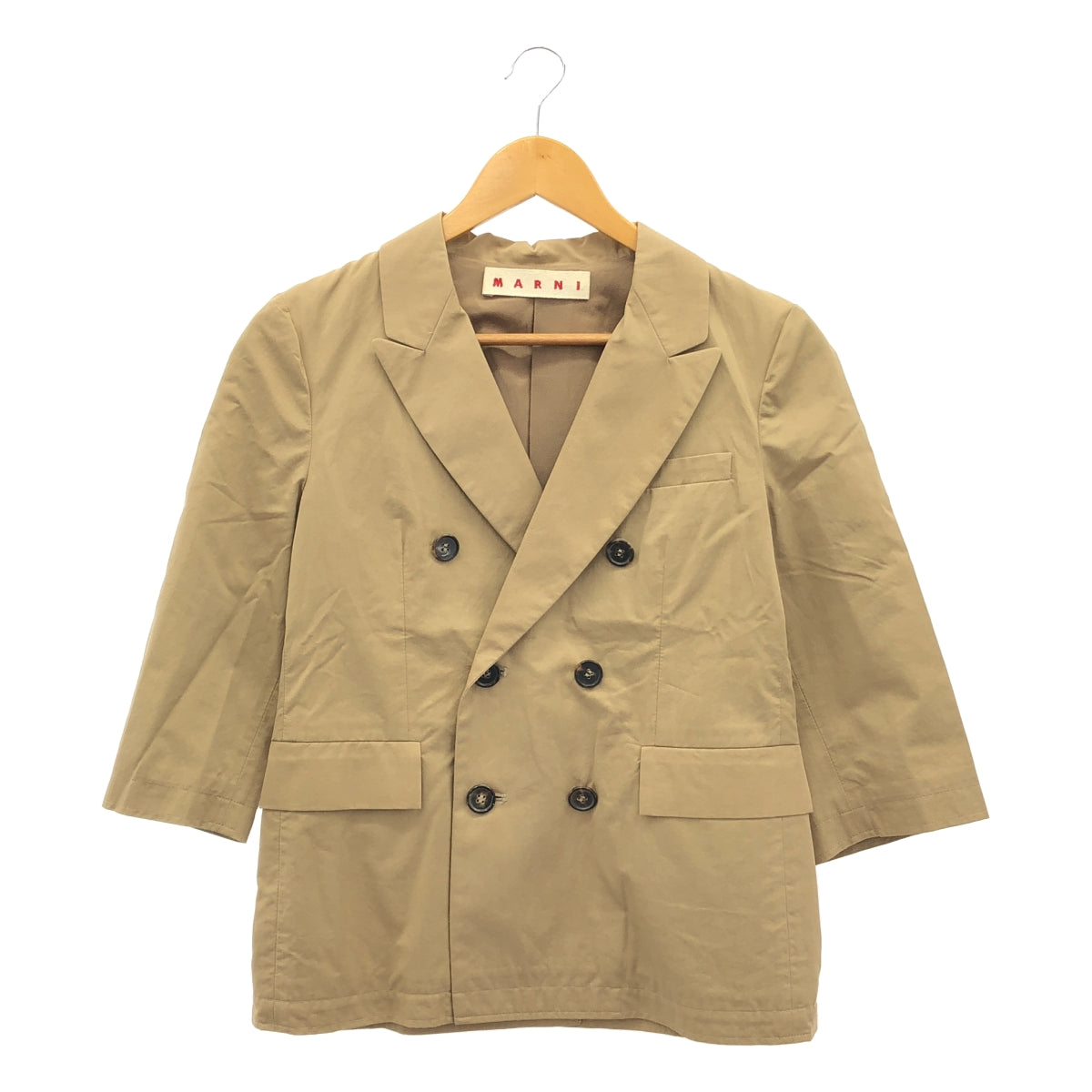 MARNI / マルニ | コットン テーラードジャケット | 38 | ベージュ | レディース