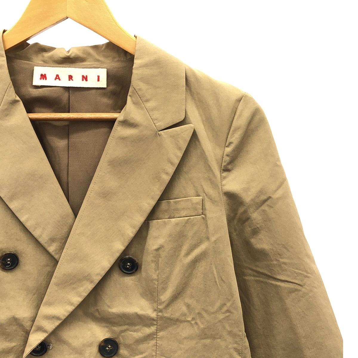 MARNI / マルニ | コットン テーラードジャケット | 38 | ベージュ | レディース