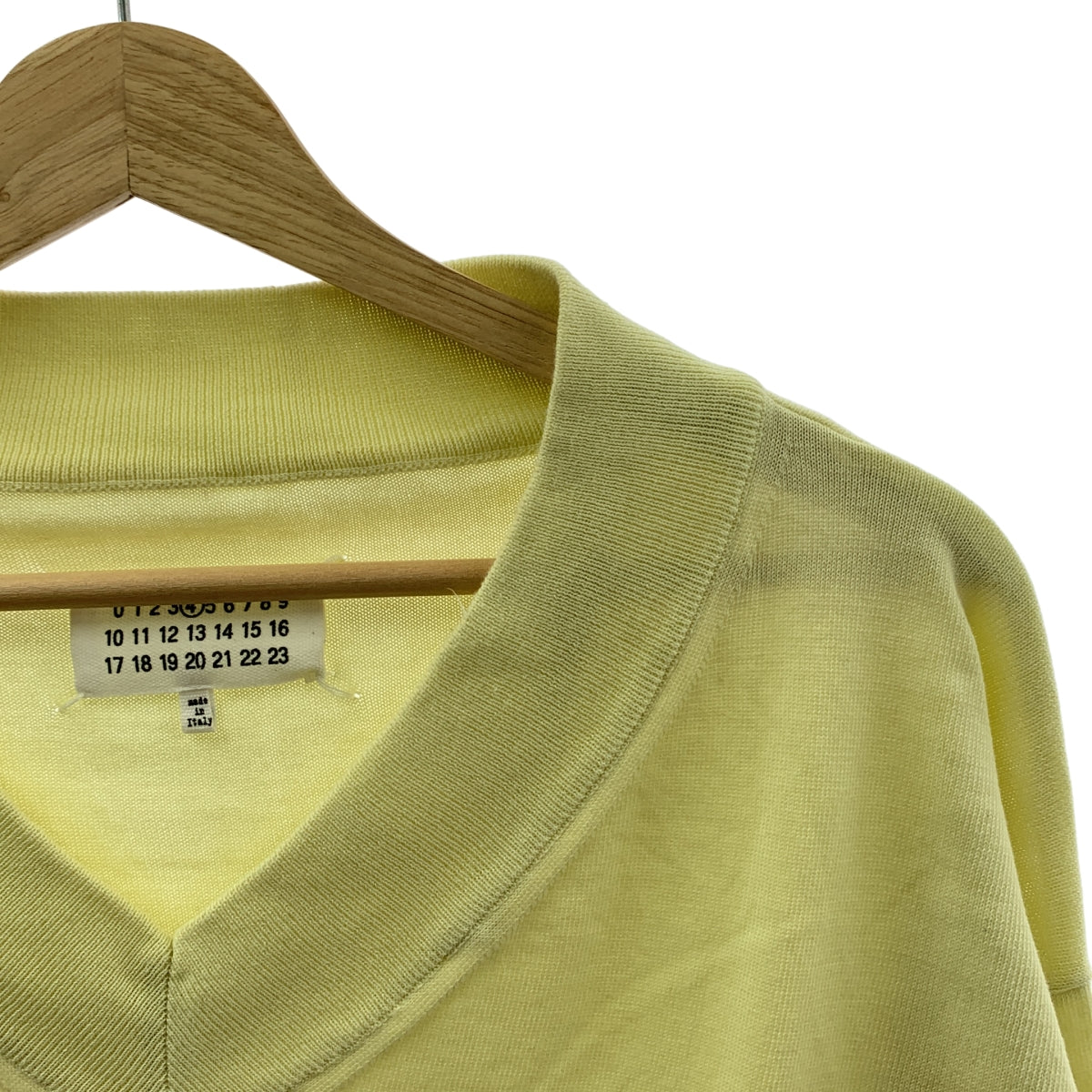 Maison Margiela / メゾンマルジェラ | 2020SS | エルボーパッチ Vネック コットン ニット | XS | レディース
