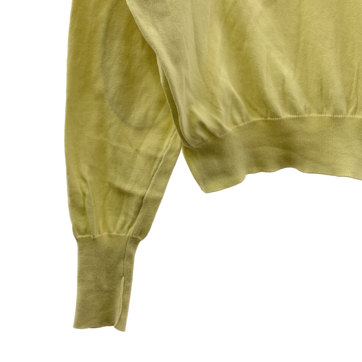 Maison Margiela / メゾンマルジェラ | 2020SS | エルボーパッチ Vネック コットン ニット | XS | レディース