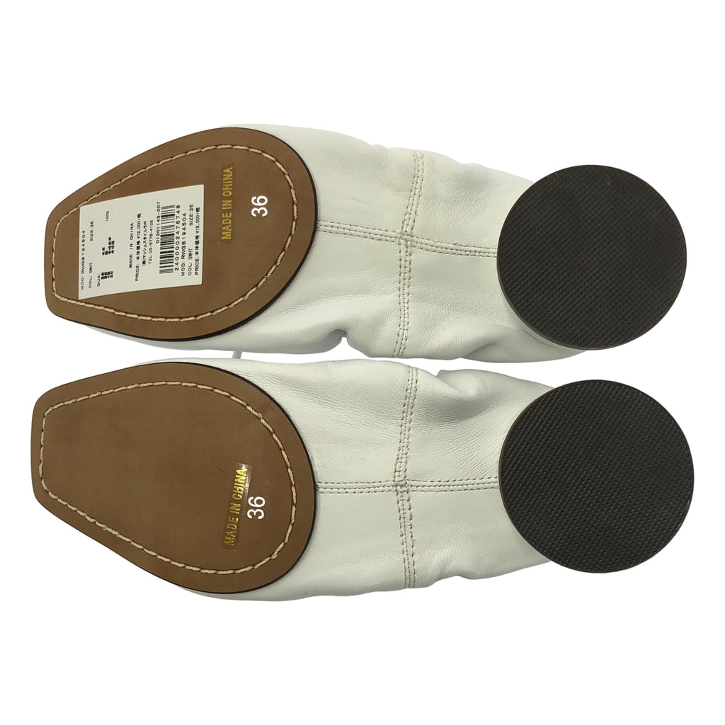 【新品】FURFUR 方頭芭蕾平底鞋 | 36碼 | 白色 | 女款