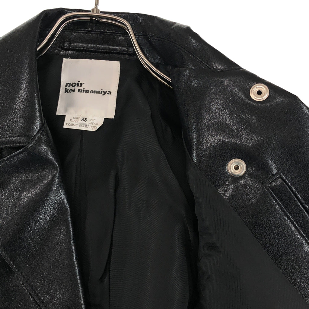 【近全新】Noir Kei Ninomiya | 2018秋冬款 | 仿皮雙層機車外套 | XS碼 | 黑色 | 女款