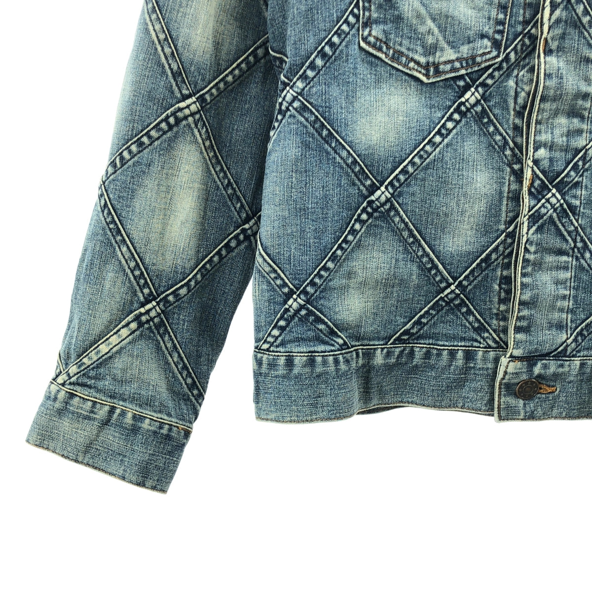 JUNYA WATANABE COMME des GARCONS / ジュンヤワタナベ | 2002SS | 特殊加工 再構築 デニム ジャケット | S | インディゴ | レディース