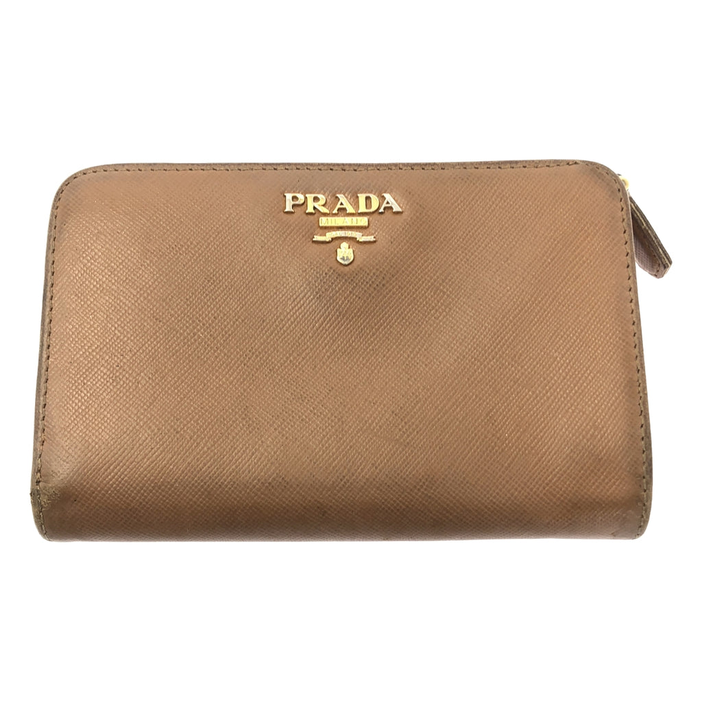 PRADA / プラダ | サフィアーノレザー 二つ折り ウォレット | ブラウン | レディース