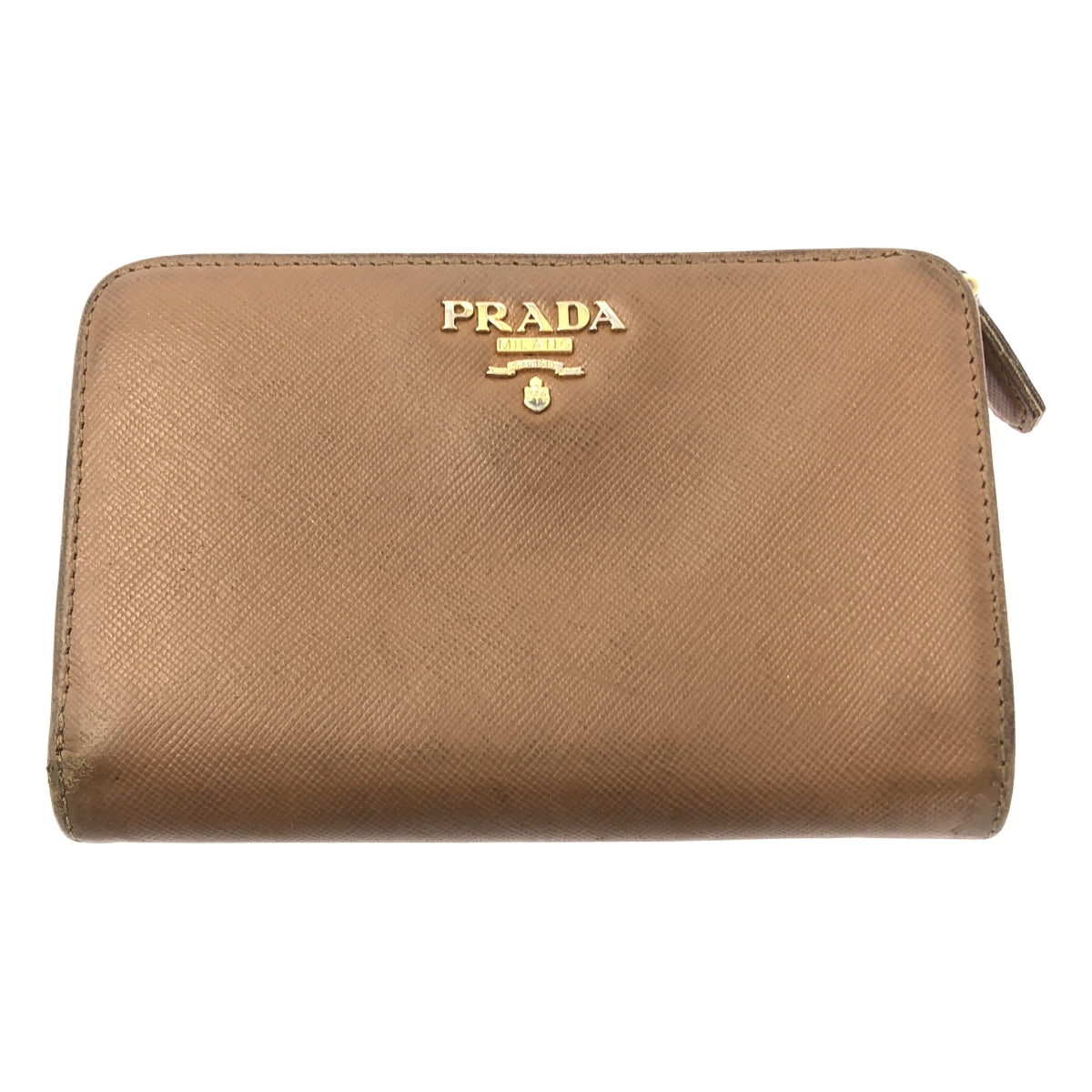 PRADA / プラダ | サフィアーノレザー 二つ折り ウォレット | ブラウン | レディース