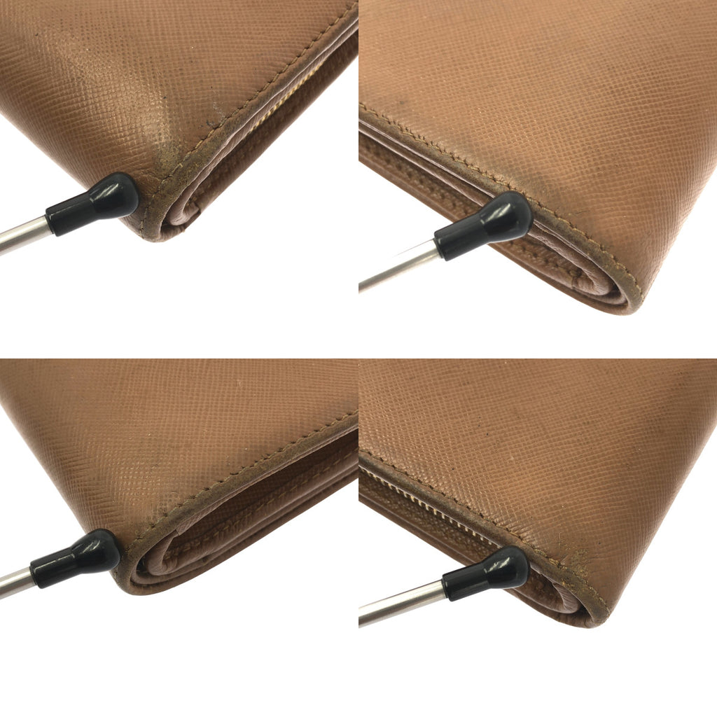 PRADA / プラダ | サフィアーノレザー 二つ折り ウォレット | ブラウン | レディース