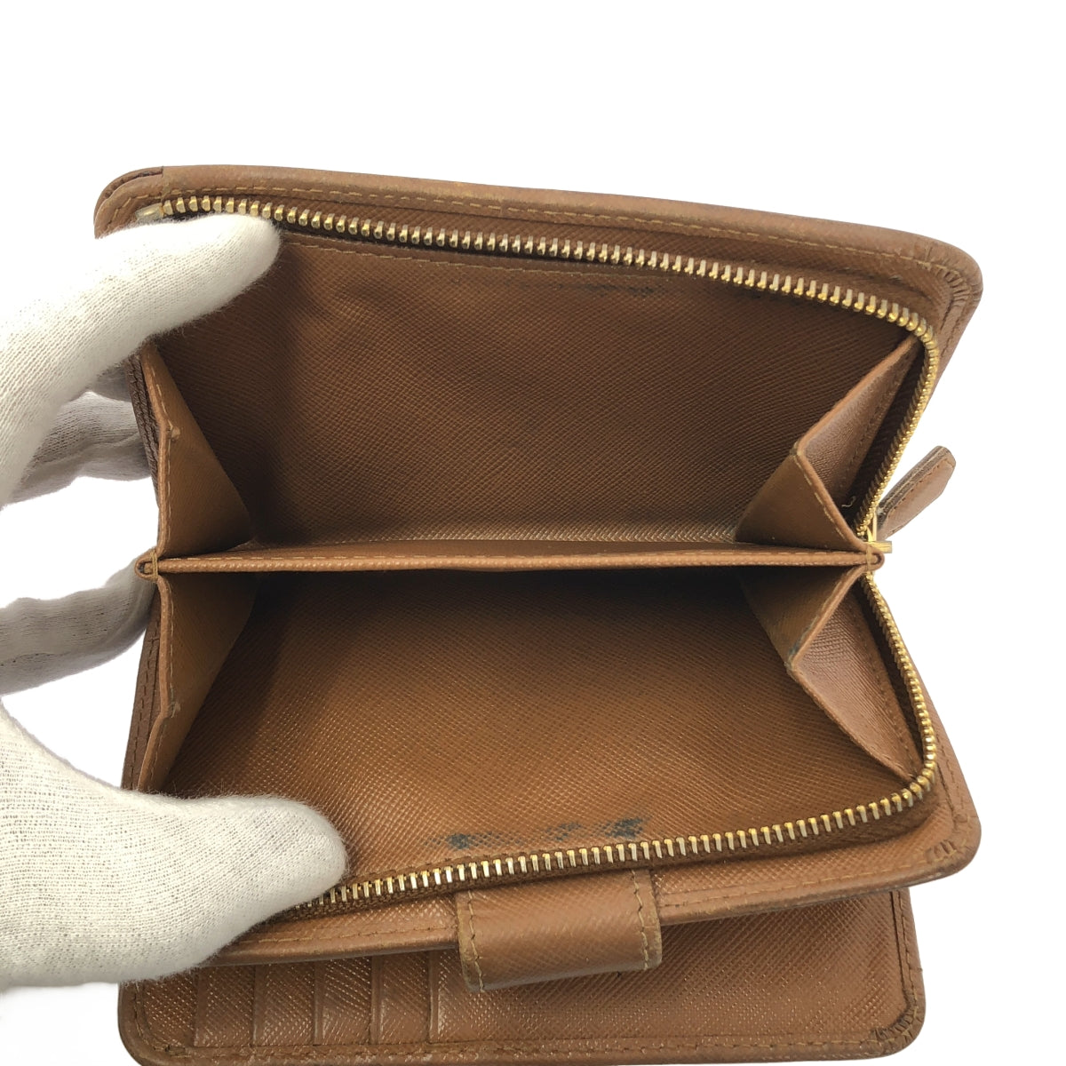 PRADA / プラダ | サフィアーノレザー 二つ折り ウォレット | ブラウン | レディース