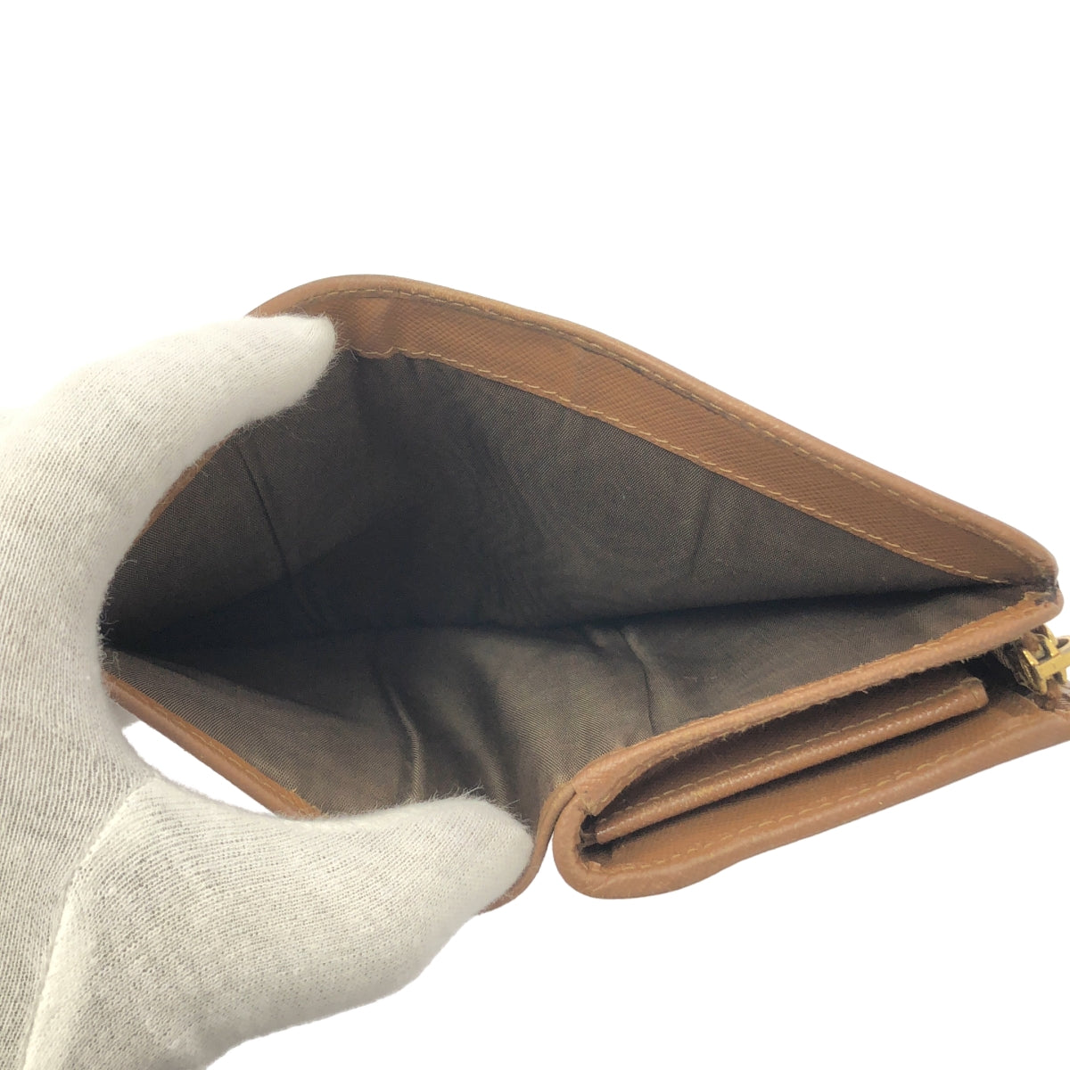 PRADA / プラダ | サフィアーノレザー 二つ折り ウォレット | ブラウン | レディース