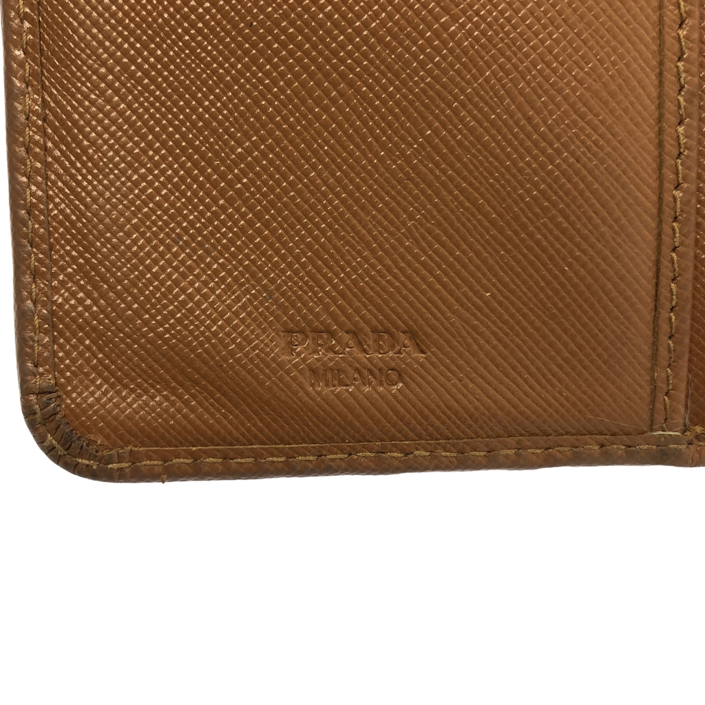 PRADA / プラダ | サフィアーノレザー 二つ折り ウォレット | ブラウン | レディース