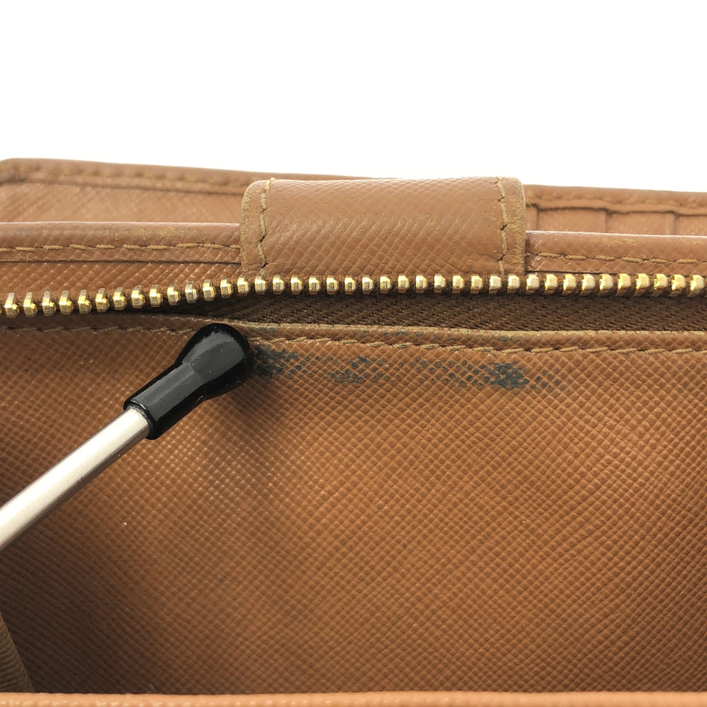 PRADA / プラダ | サフィアーノレザー 二つ折り ウォレット | ブラウン | レディース