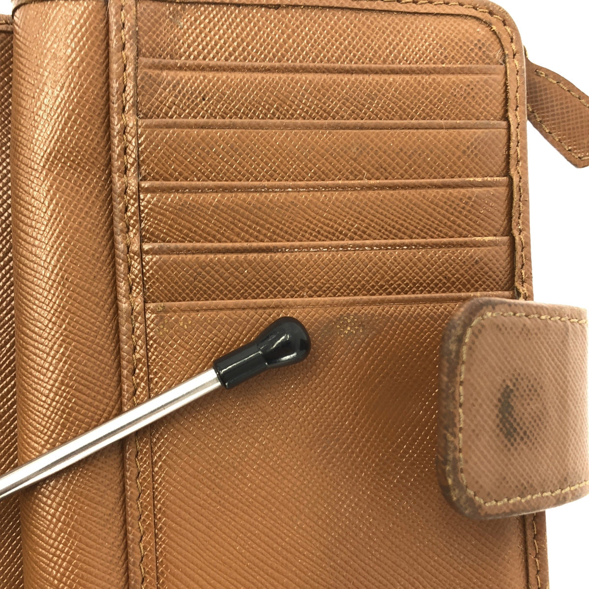 PRADA / プラダ | サフィアーノレザー 二つ折り ウォレット | ブラウン | レディース