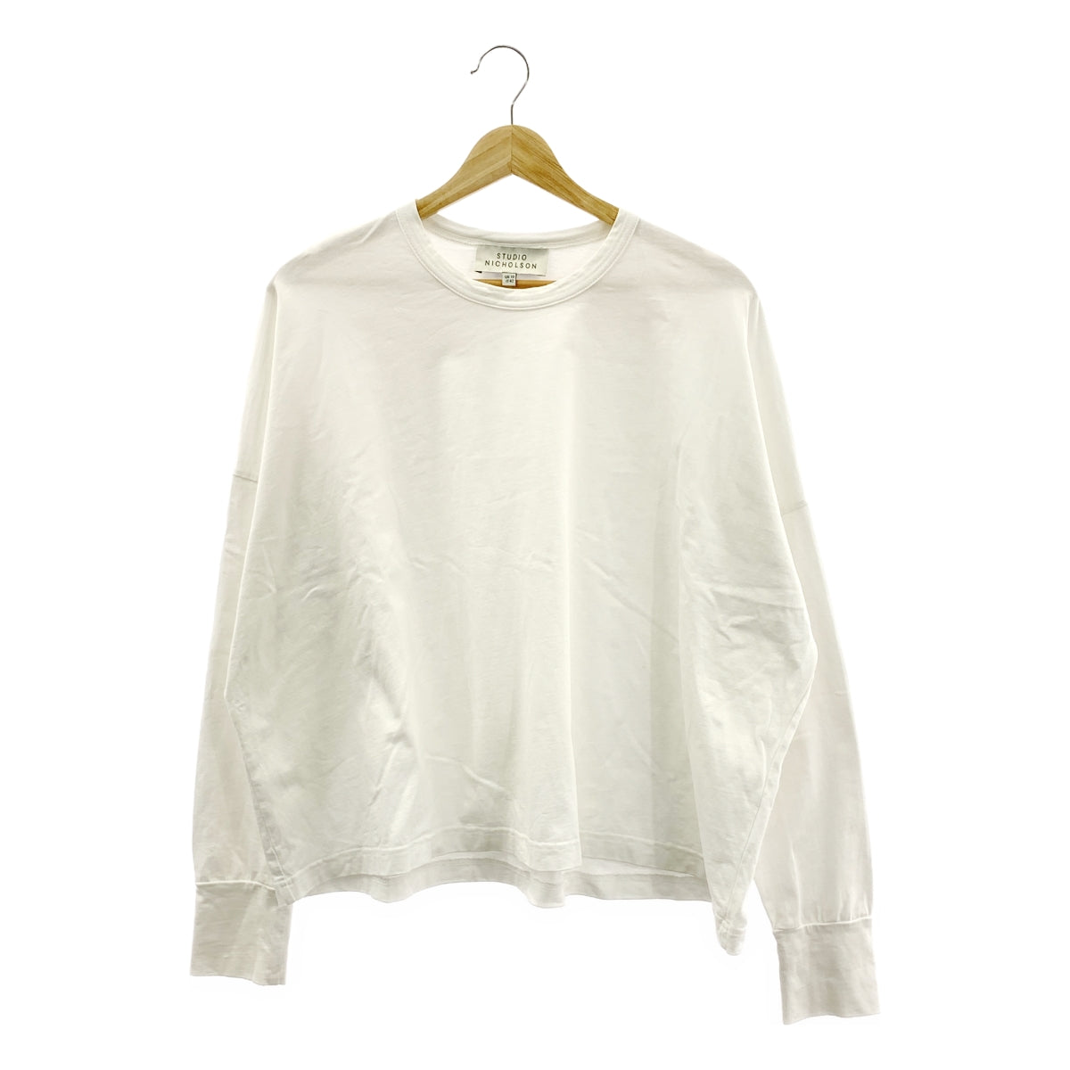 Studio Nicholson | LOOP 長袖 T 卹 棉質長袖襯衫 | 英國 10 號 | 白色 | 女款