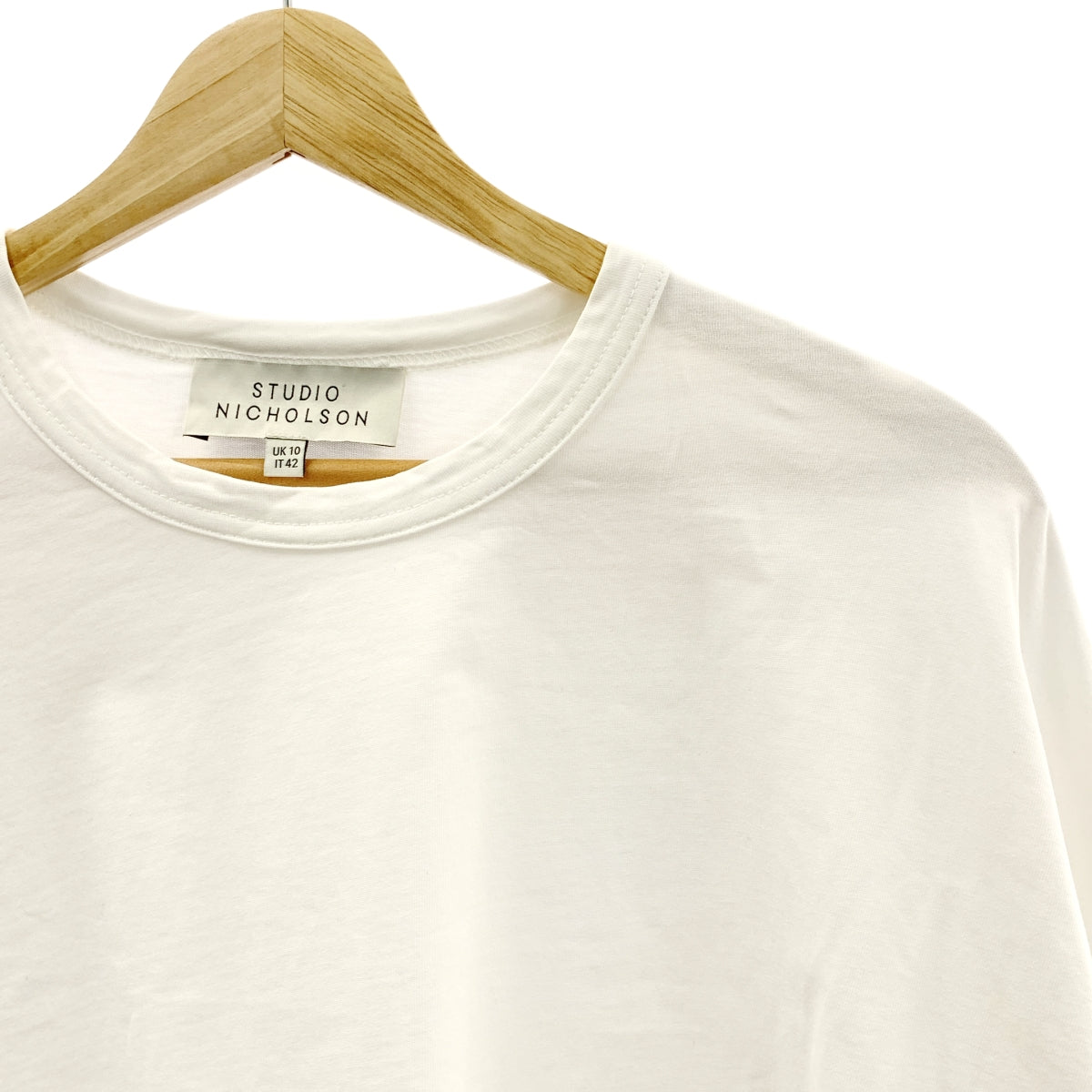 Studio Nicholson | LOOP 長袖 T 卹 棉質長袖襯衫 | 英國 10 號 | 白色 | 女款