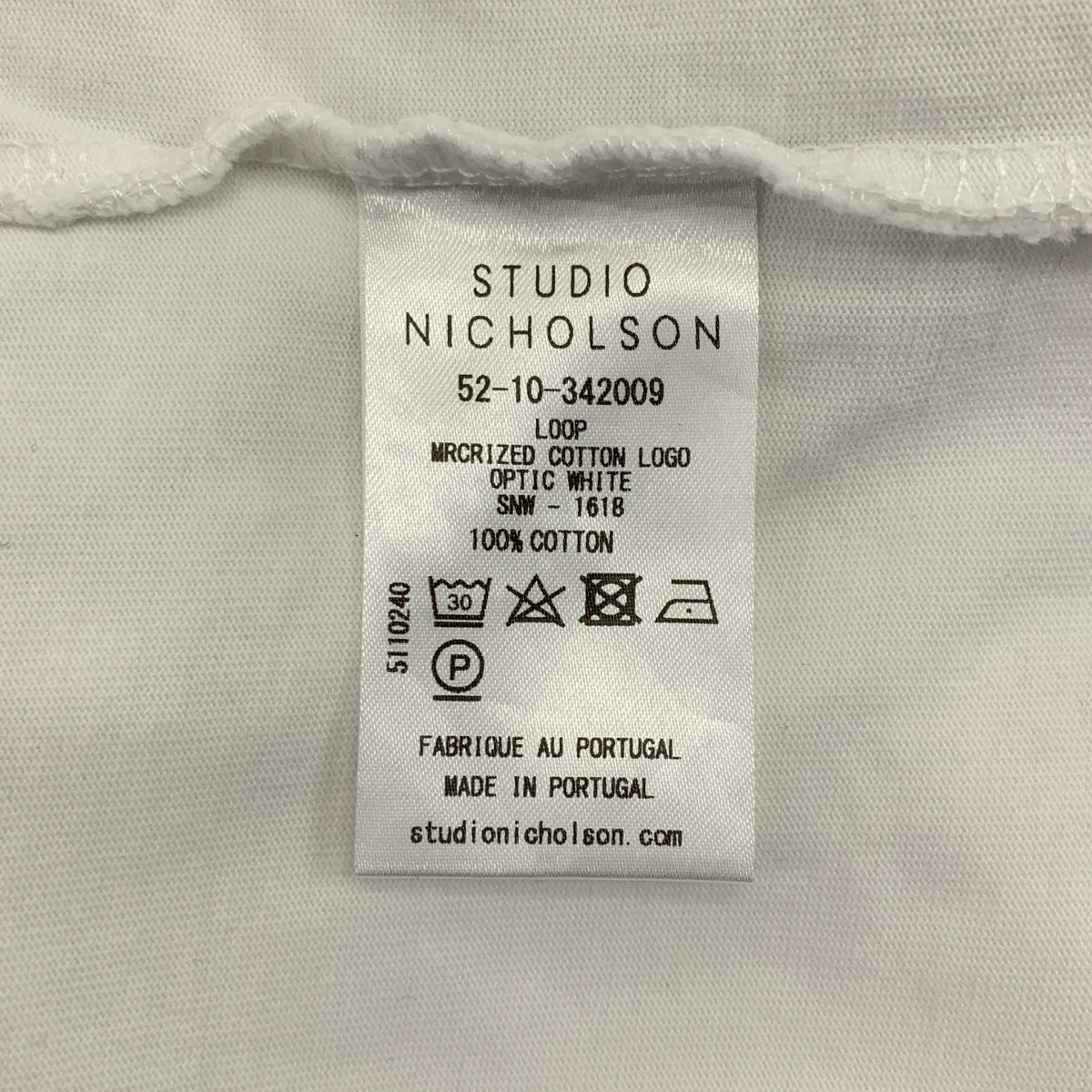 Studio Nicholson / 스튜디오 니콜슨 | LOOP LONG SLEEVE T-SHIRT 코튼 롱 슬리브 셔츠 | UK10 |