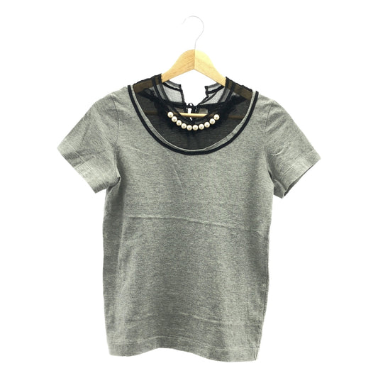 tricot COMME des GARCONS / トリココムデギャルソン | 2009AW | コットン パール チュール Tシャツ | F | レディース