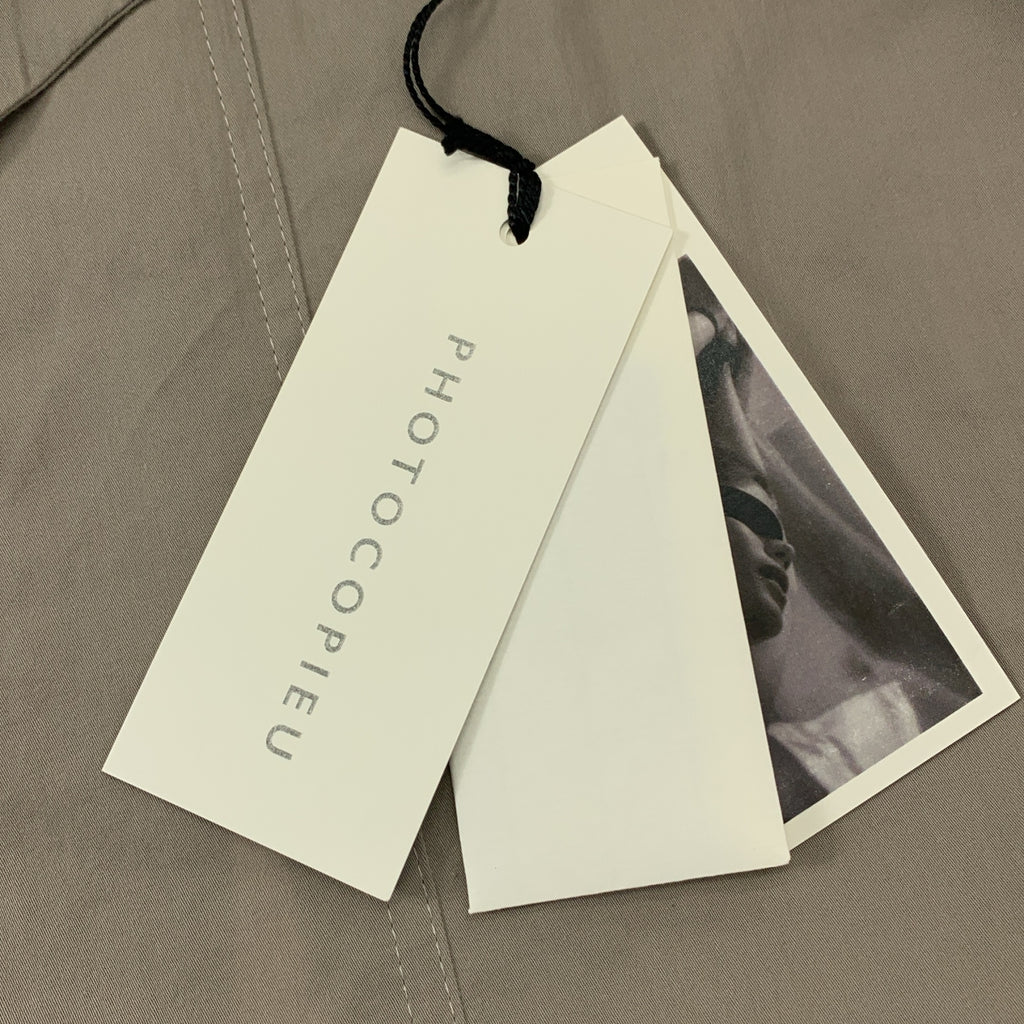 【美品】  PHOTOCOPIEU / フォトコピュー | AMBRE スタンドカラー コットン ベルテッド ワンピース | 36 | SAGE / セージ | レディース