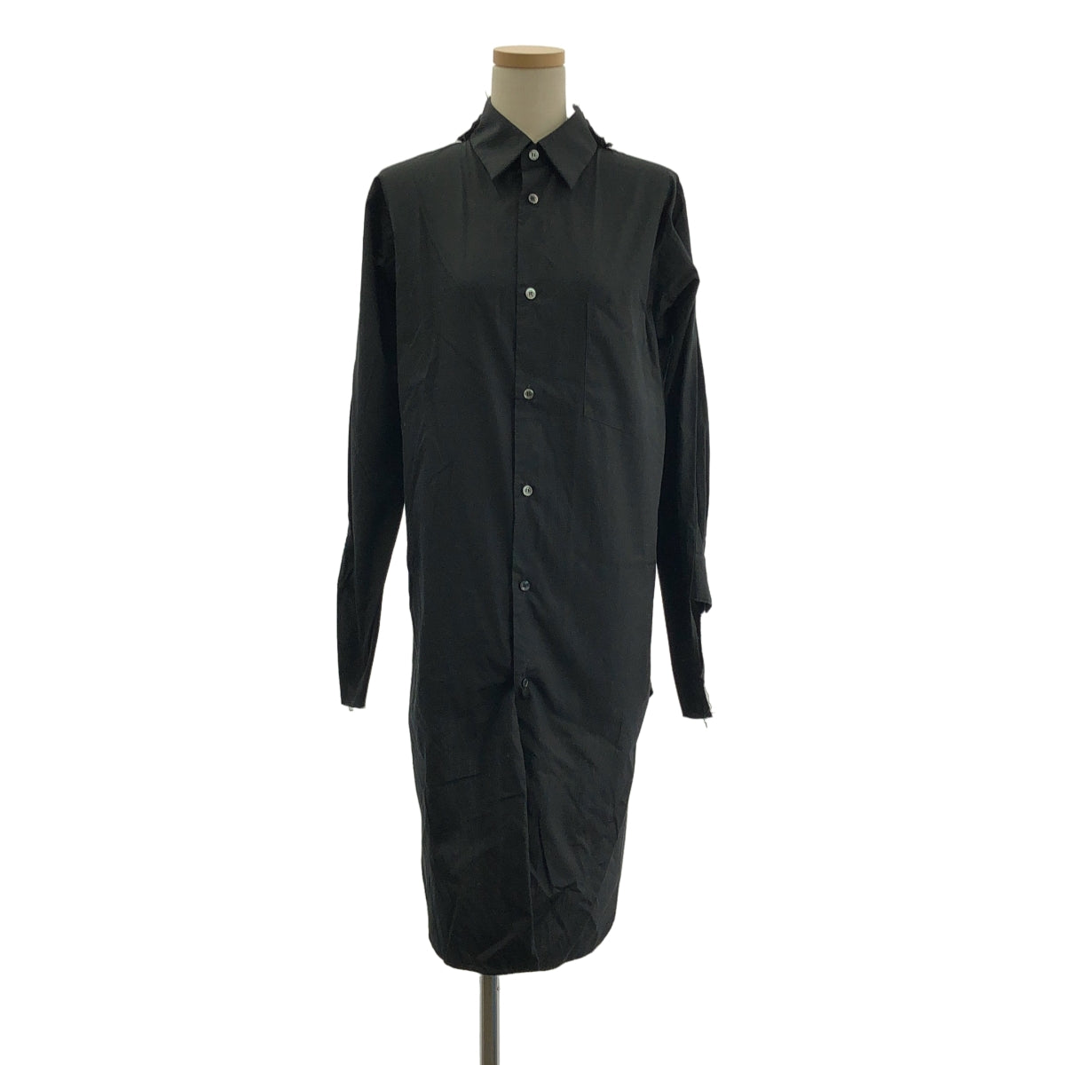 COMME des GARCONS / コムデギャルソン | 2019SS | 変形スリーブ ドッキングカラー ロングシャツ ブラウス | XS | レディース