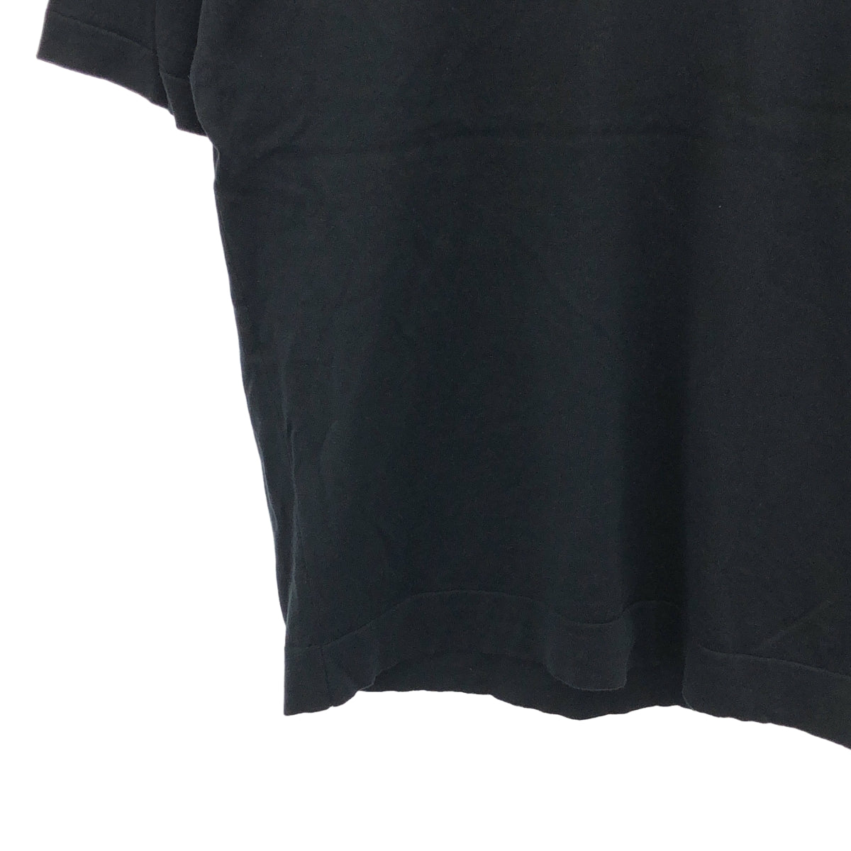 JOHN SMEDLEY / 존스 메들리 | 카이지마 코튼 씨 아일랜드 코튼 여름 니트 탑스 | L | 블랙 |