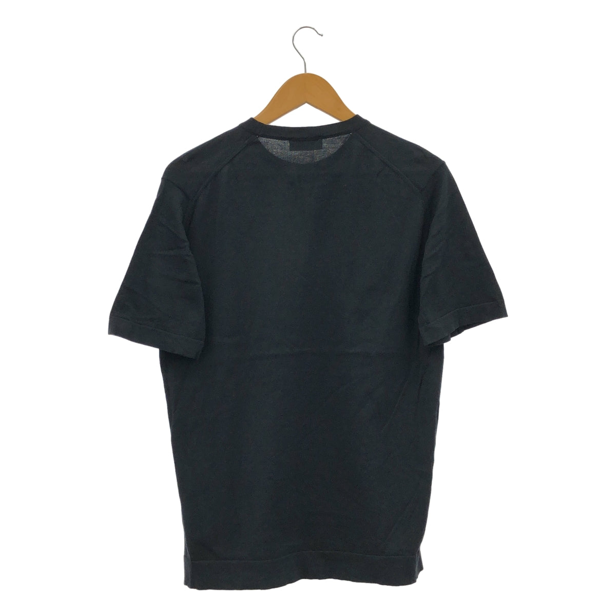 JOHN SMEDLEY / 존스 메들리 | 카이지마 코튼 씨 아일랜드 코튼 여름 니트 탑스 | L | 블랙 |