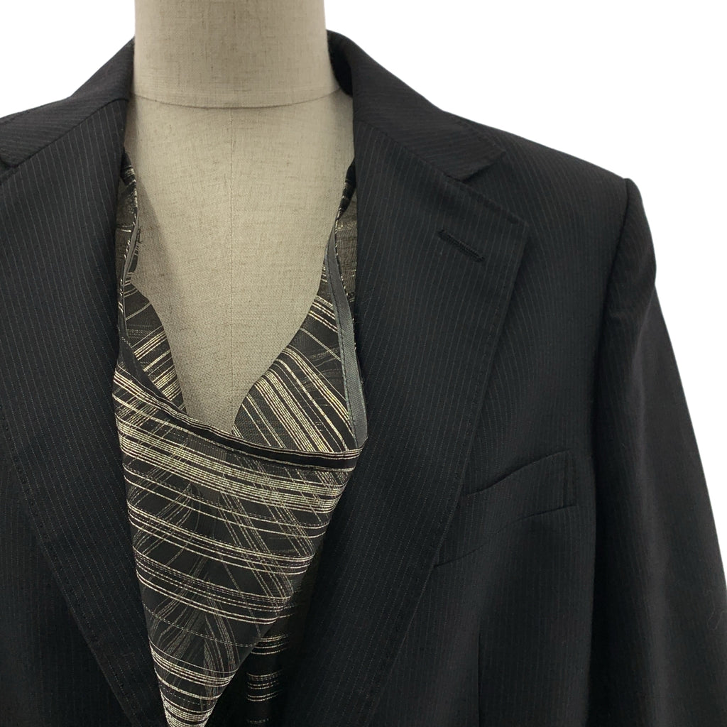 JUNYA WATANABE COMME des GARCONS / ジュンヤワタナベ | 2022SS | ポリエステル 異素材 切替 変形 テーラード ドッキング ボリューム ワンピース | S | レディース