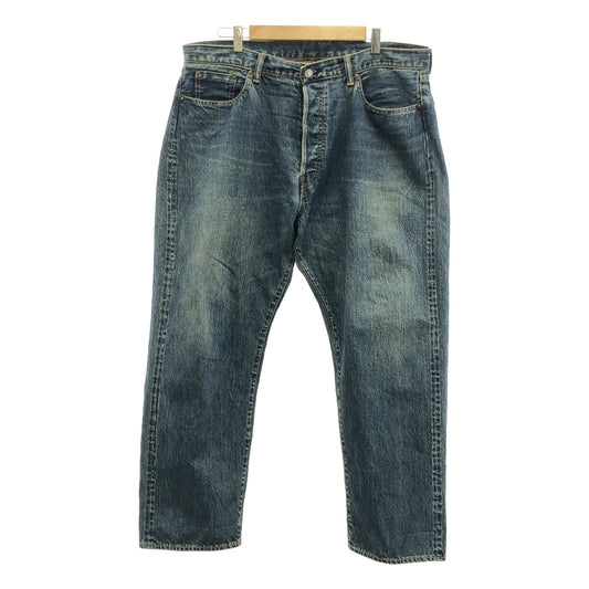 A.PRESSE / アプレッセ | 2023SS | Washed Denim Wide Pants / セルビッチ デニム ワイドパンツ | 38 | メンズ