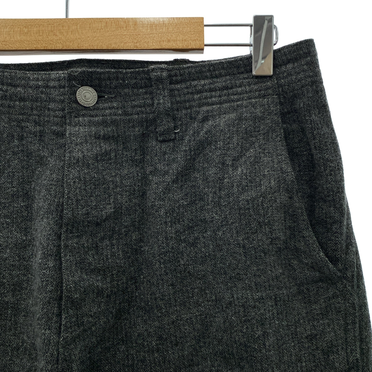 【미품】 SASSAFRAS / 사사후라스 | SPRAYER PANTS 코튼 헤링본 스플레이어 팬츠 | S | 그레이 | 맨즈