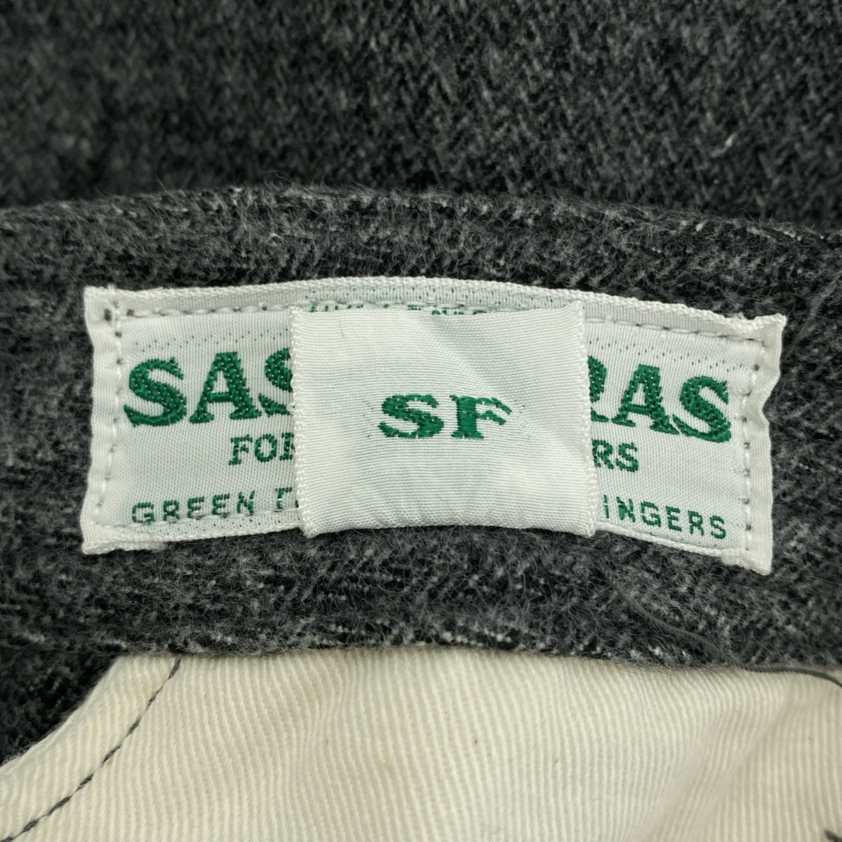 【美品】  SASSAFRAS / ササフラス | SPRAYER PANTS コットンヘリンボーン スプレイヤーパンツ | S | グレー | メンズ