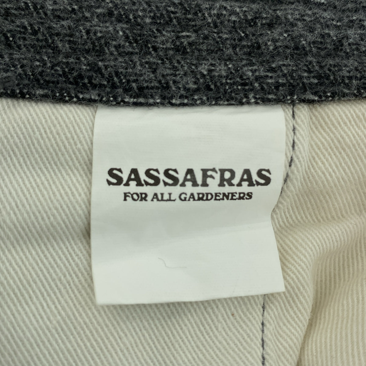【美品】  SASSAFRAS / ササフラス | SPRAYER PANTS コットンヘリンボーン スプレイヤーパンツ | S | グレー | メンズ